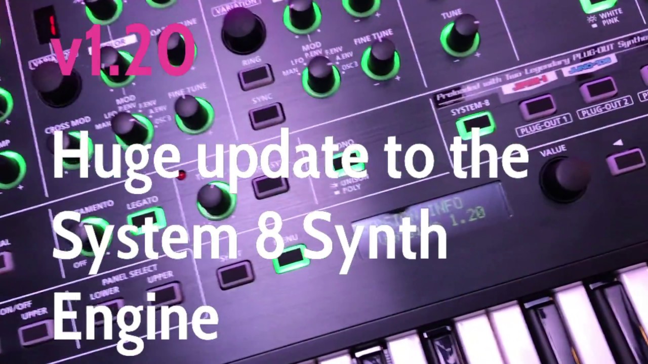 New v 1.20 Firmware for Roland System 8 is a Big Update.