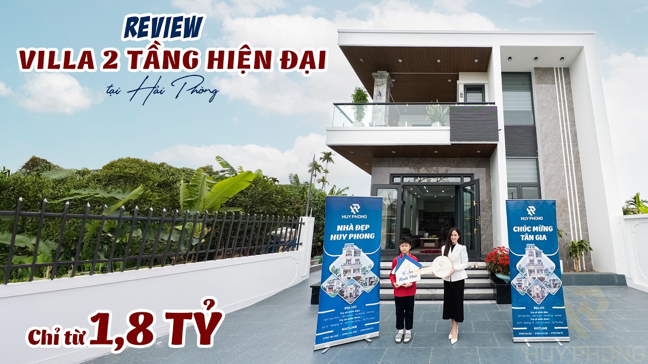 REVIEW VILLA HIỆN ĐẠI CỰC ĐẸP TẠI HẢI PHÒNG | 8x15 (m) - 5PN