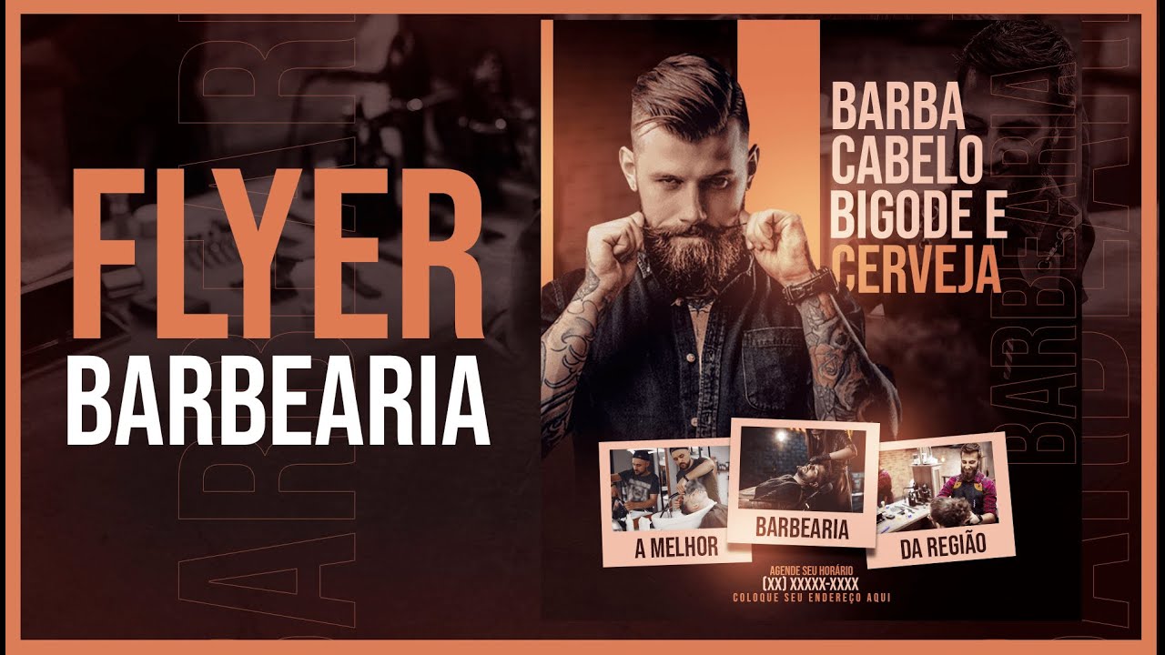 COMO FAZER FLYER DE BARBEARIA NO PHOTOSHOP
