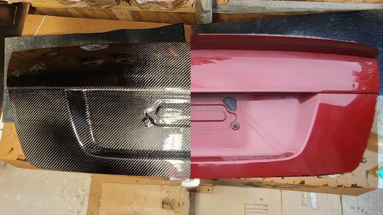 DIY Carbon Fiber Skinning/Wrapping Trunk With Multiple Pieces Tutorial - Pontiac G8 Trunk Part 3
