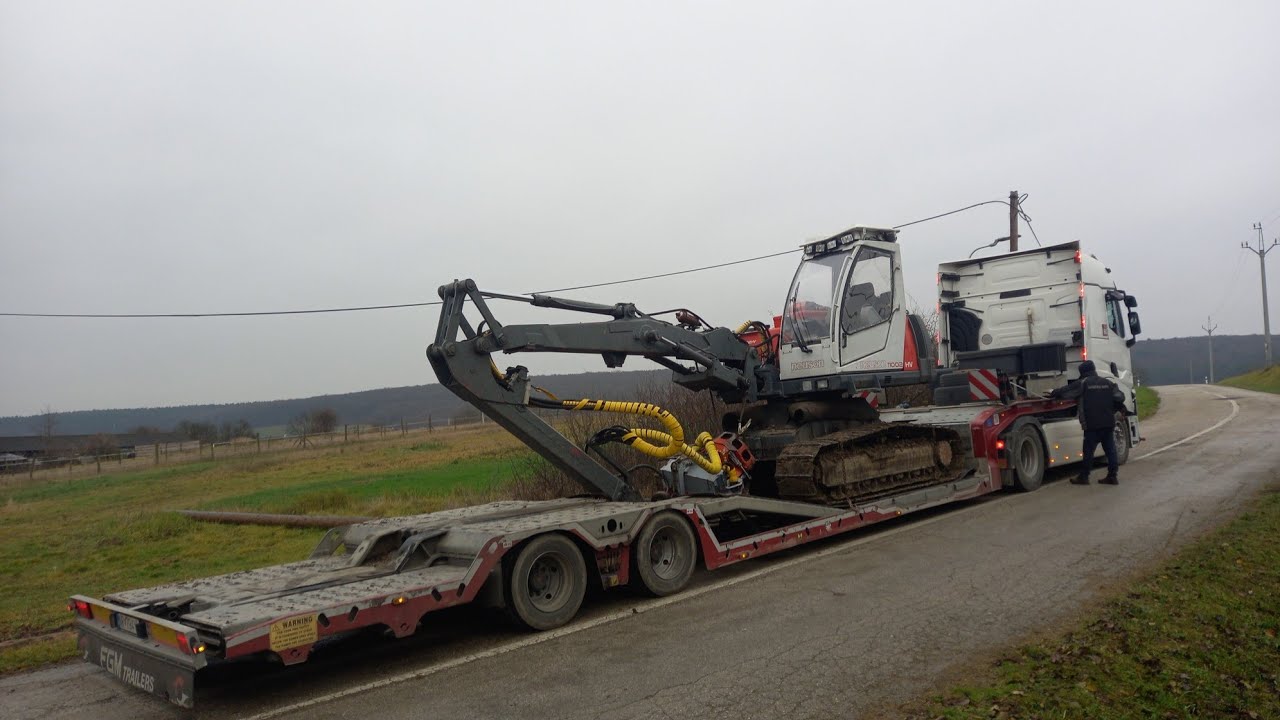 Pásovy harvestor neuson 11002. Menšia údržba,príprava a prevoz do porastu. Zaúčanie nového strojníka