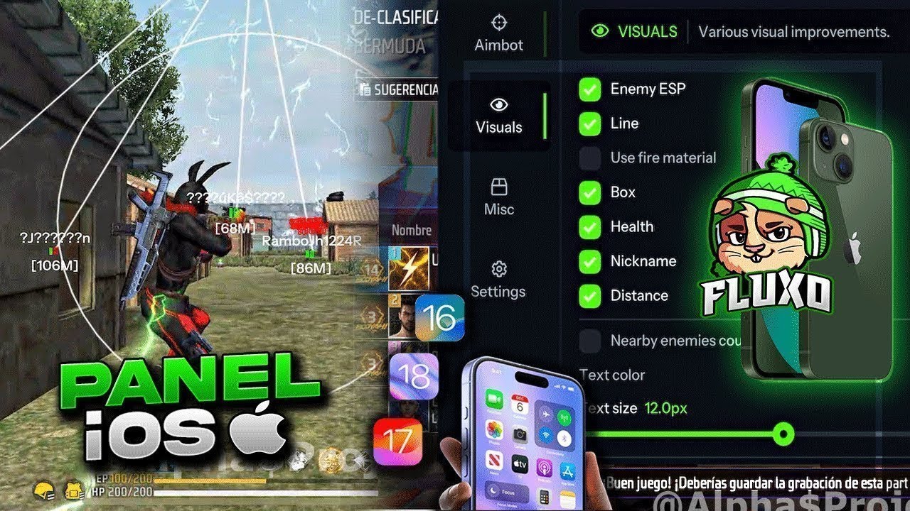 PANEL AIMBOT IPHONE IOS FREE FIRE - PANEL 100% SEGURO | ✅ PANEL FLUXO