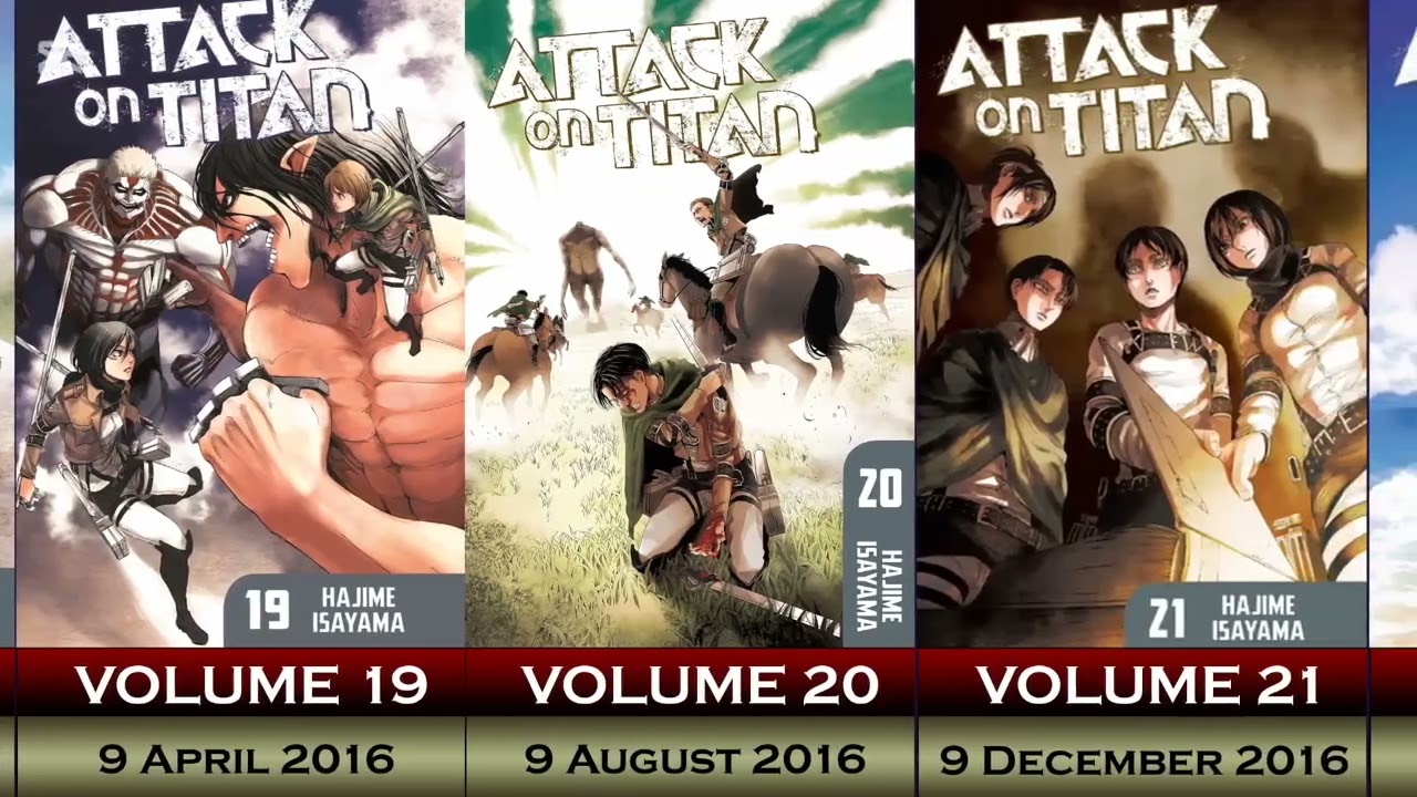 All Manga Volume Cover in Attack on Titan