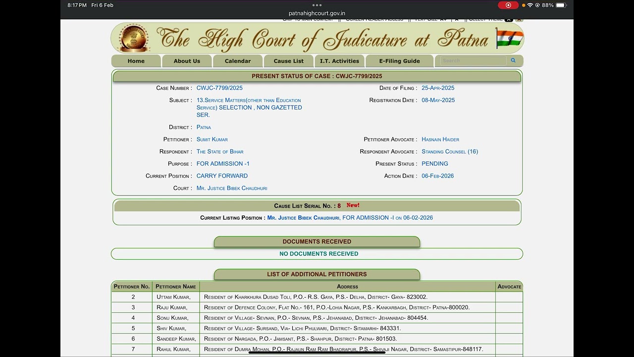 Bihar LRC Amin 50% Waiting List Court Case Update | Today Hearing Update 