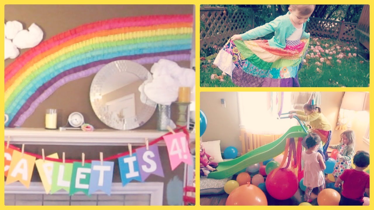 DOUBLE SURPRISE! | RAINBOW PARTY DECOR! | bitsandclips
