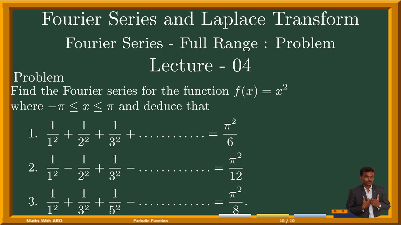 Lecture 4: Fourier Series and Laplace Transform in Tamil: Find the Fourier Expansion of f(x)=x^2