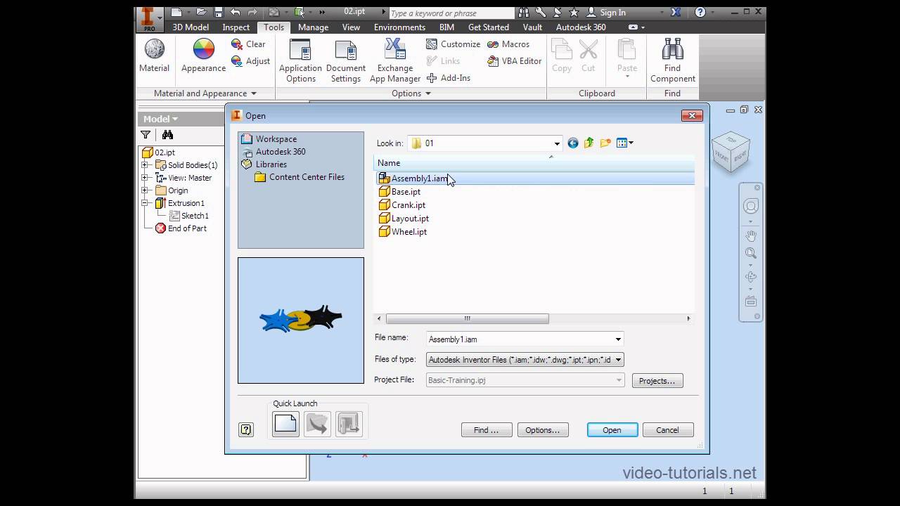 How to use the interface #3   AutoDesk Inventor Tutorials