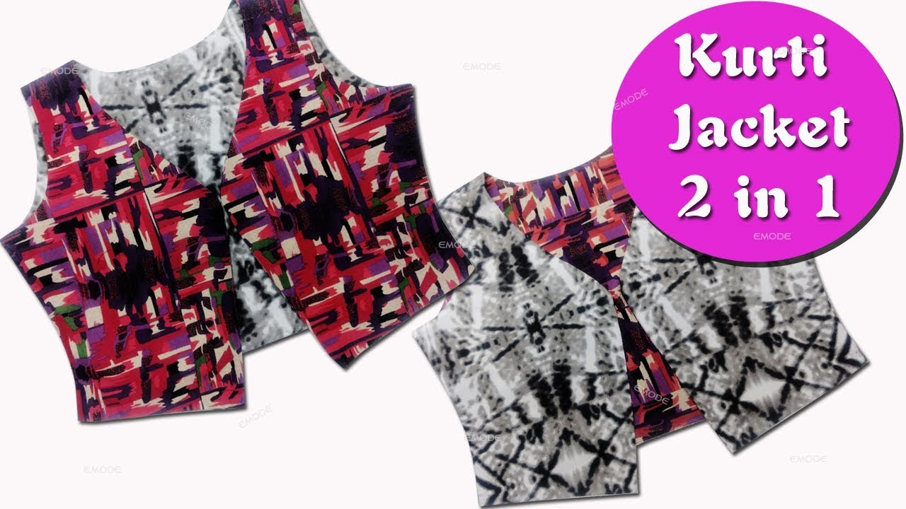 Jacket stitching 2 in 1,method with invisible seam, use both side EMODE