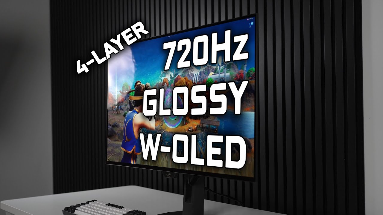 Błyszczący tandemowy wyświetlacz OLED 720 Hz (ASUS PG27AQWP-W)