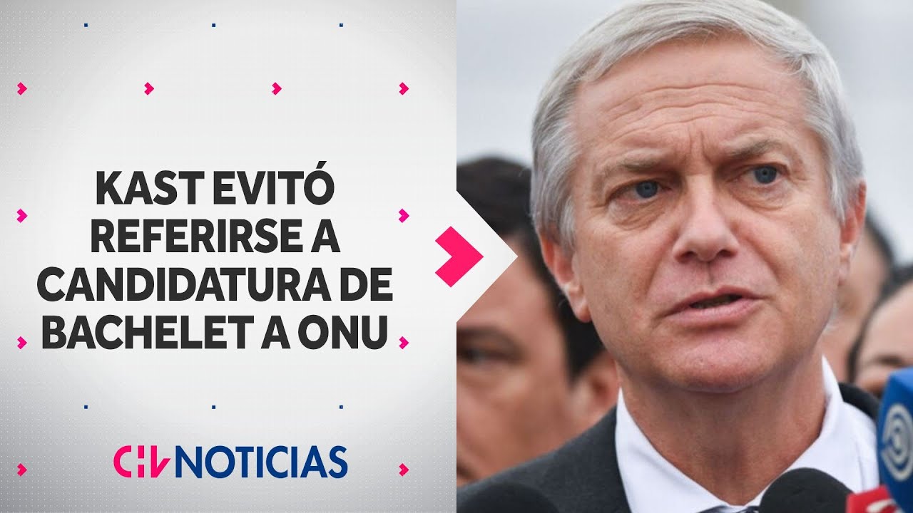 Kast evita referirse a la candidatura de Bachelet a la ONU: “La emergencia está en Chile”