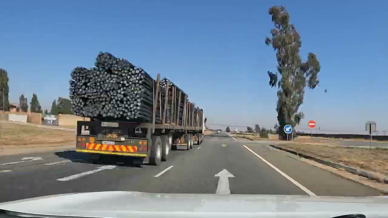 Timelapse Drive from OR Tambo Airport Johannesburg to Potchefstroom