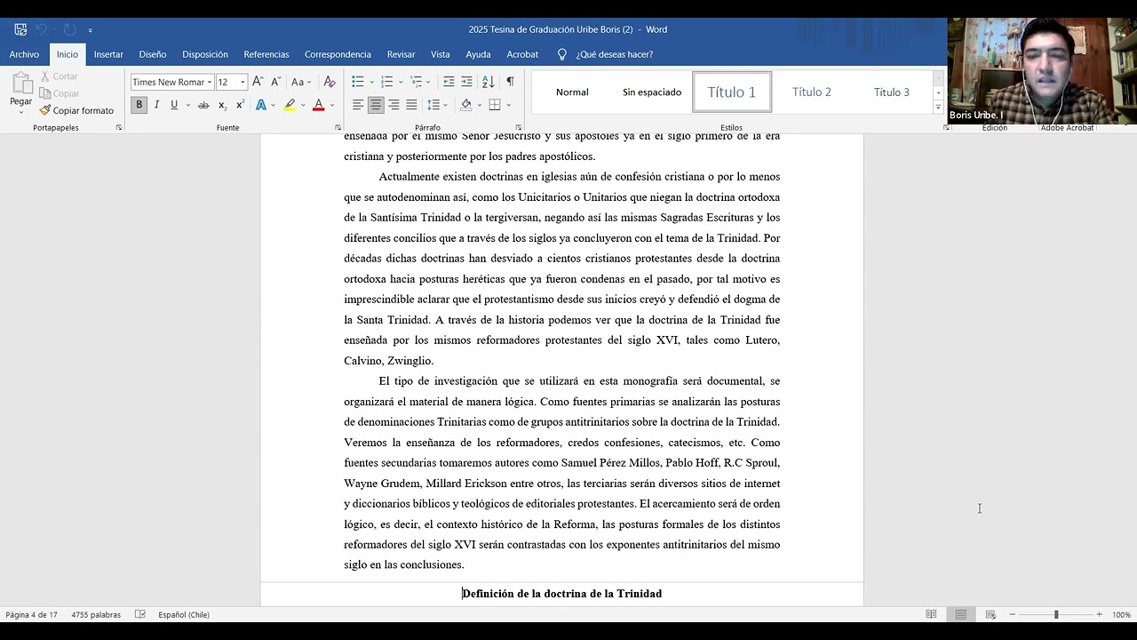 La Trinidad y los reformadores protestantes, Boris Uribe