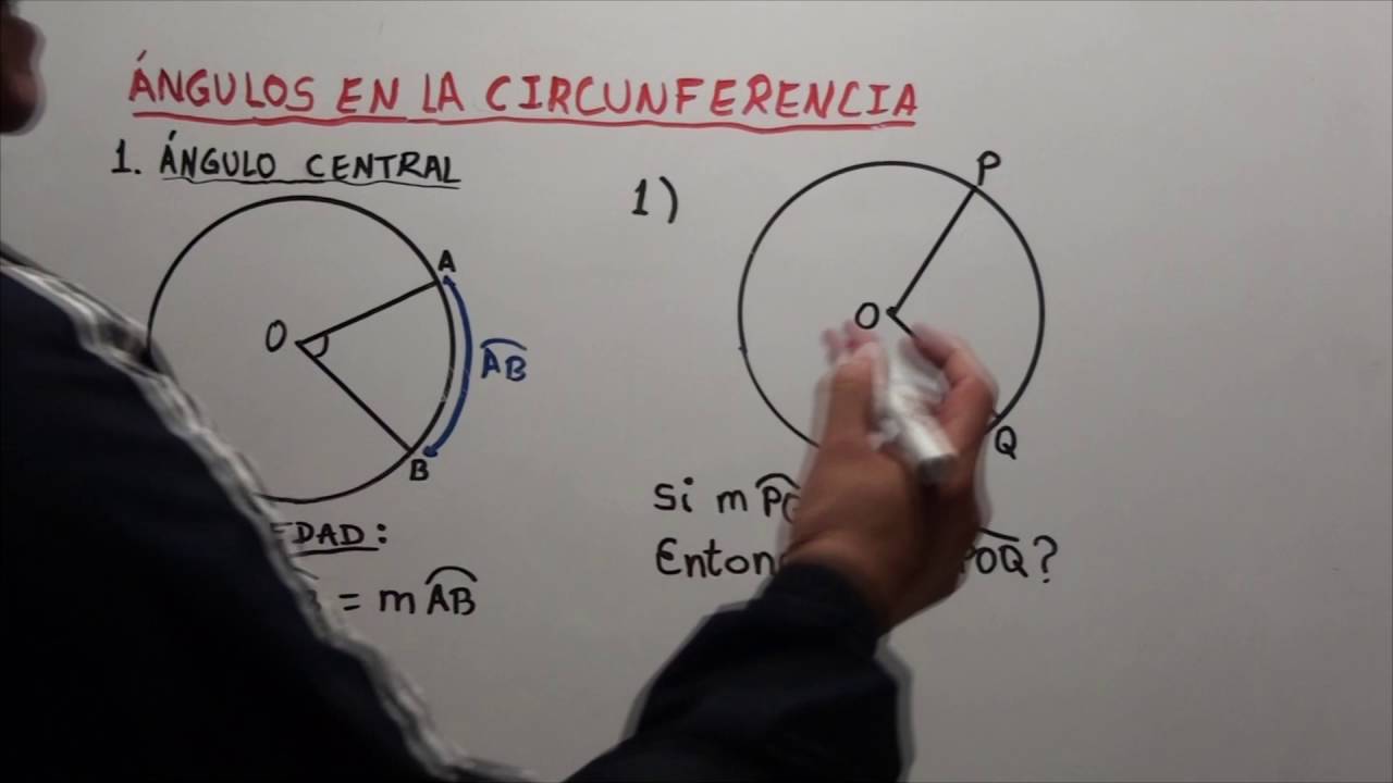 &Aacute;ngulo central en la circunferencia