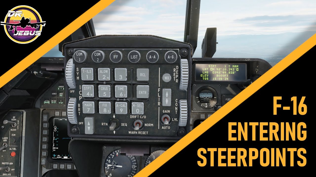 How To Enter Steerpoints (Waypoints) In The F-16 In DCS
