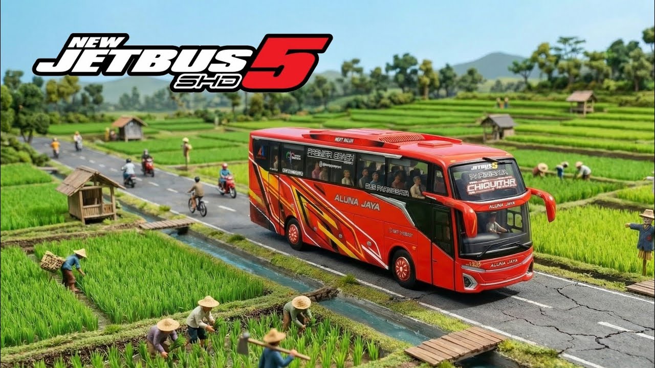 Warga & Petani Kaget Lihat Bus Pariwisata Lewat Sawah! 😱 Diorama Miniatur Super Realistis
