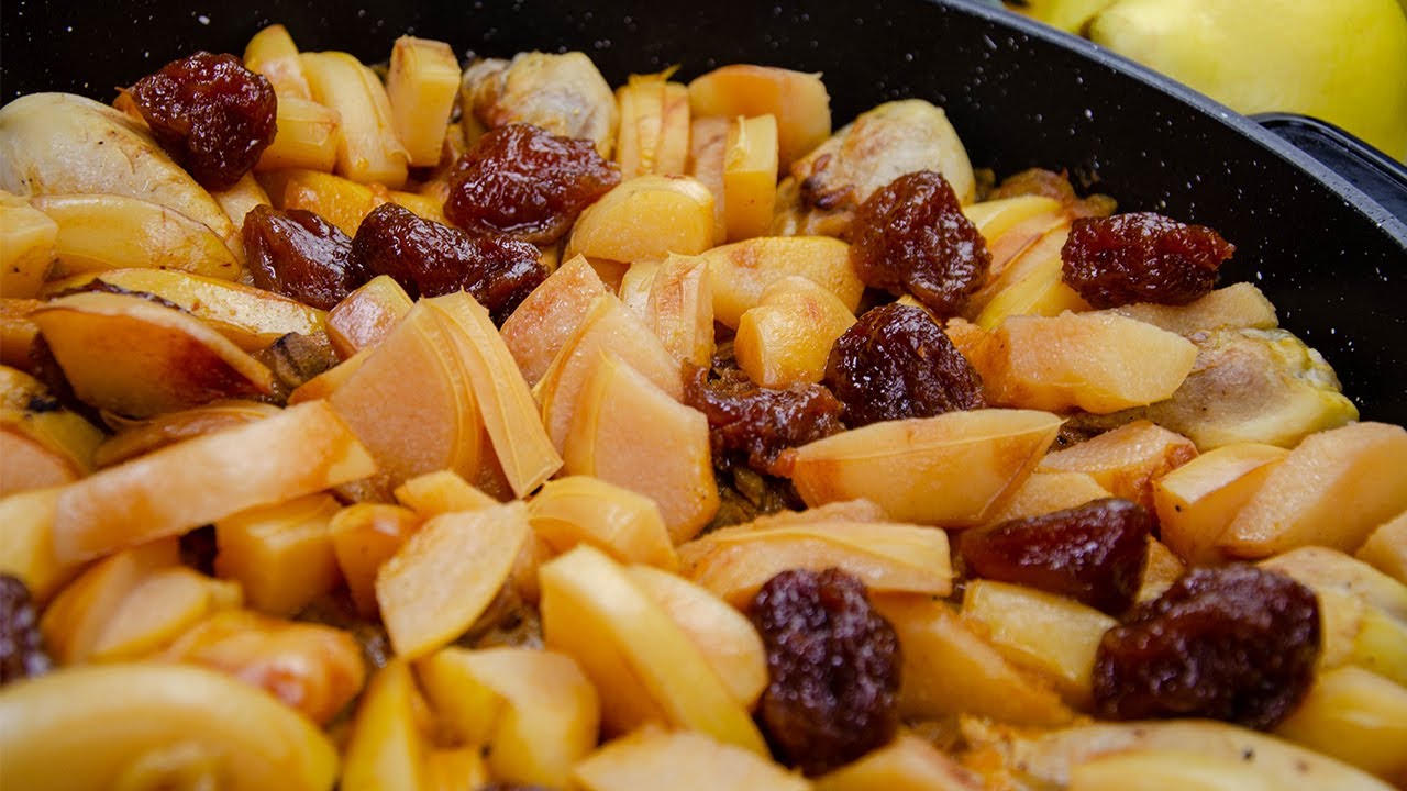 Bitte probiert diesen Quitten-Schmortopf |Quince chicken casserole  خورشت آلو با مرغ |Butterbrötchen