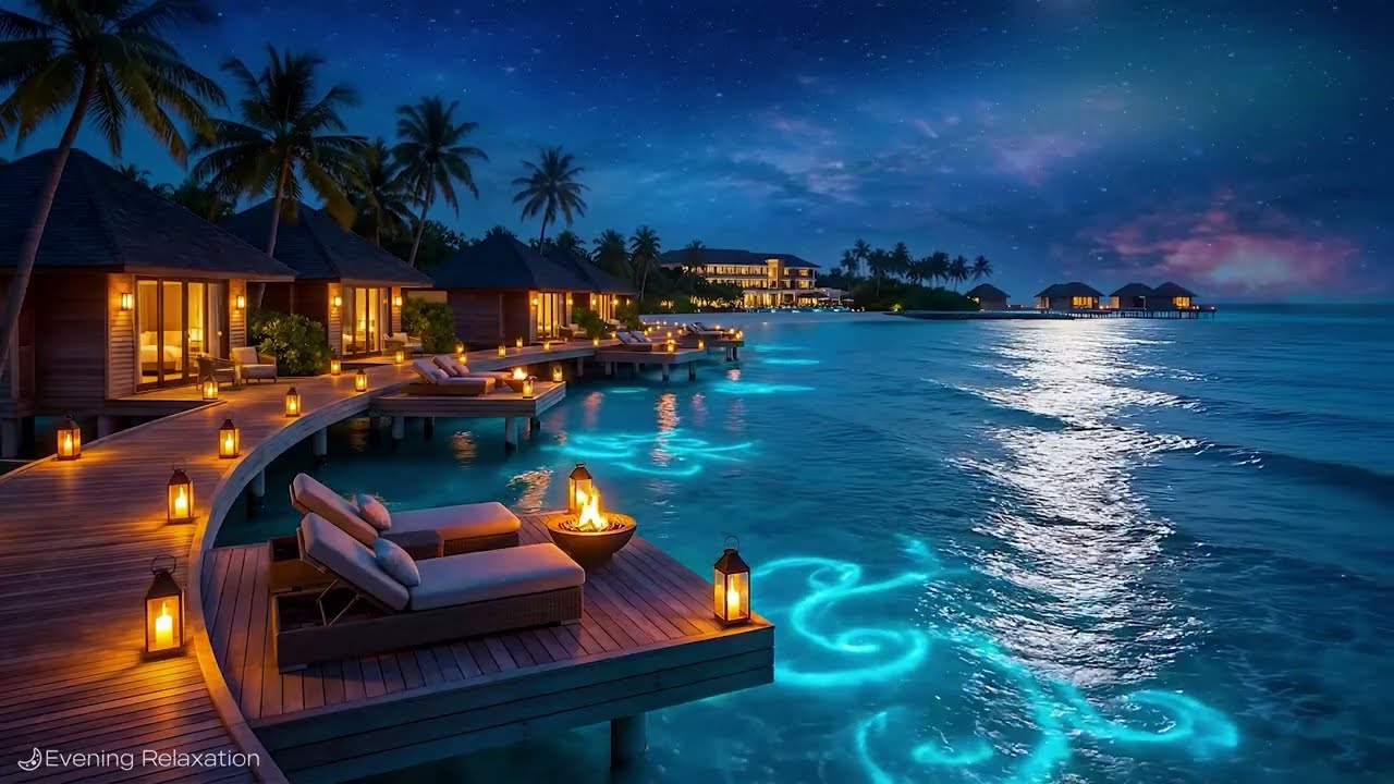 (No Ads) Falling Into Deep Healing Sleep • Release Stress & Anxiety • Gentle Ocean Waves at Night