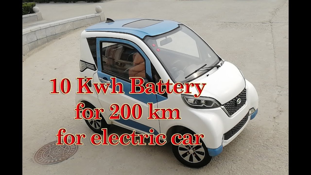 Electric Car with 10 kWh Battery   Range 200 km