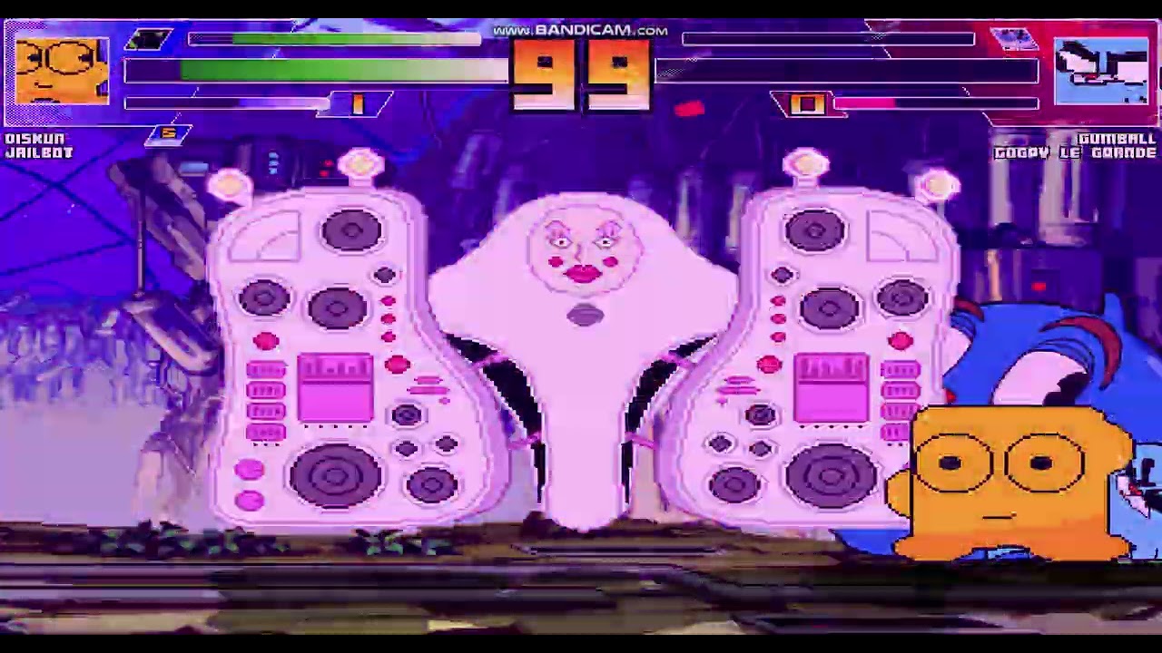 Mugen Diskun And Jailbot Vs Gumball And Goopy Le Grande