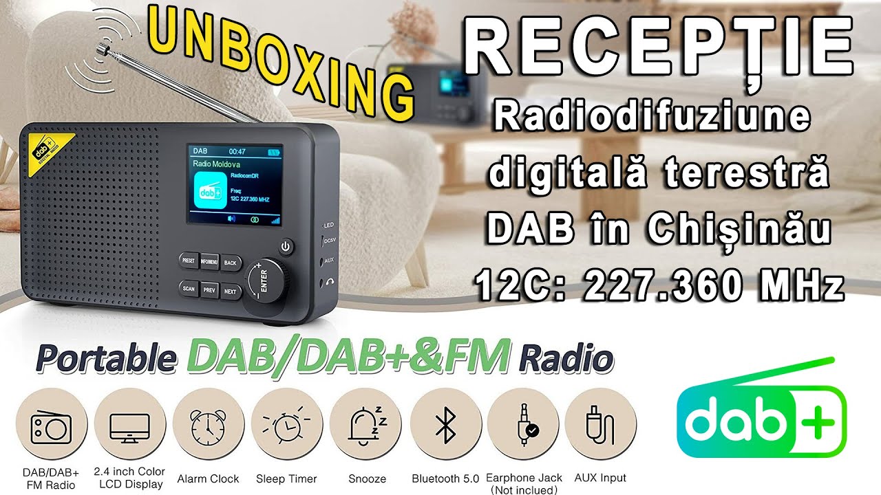Unboxing DAB-PC2 Radio & Recepție DAB în Chișinău