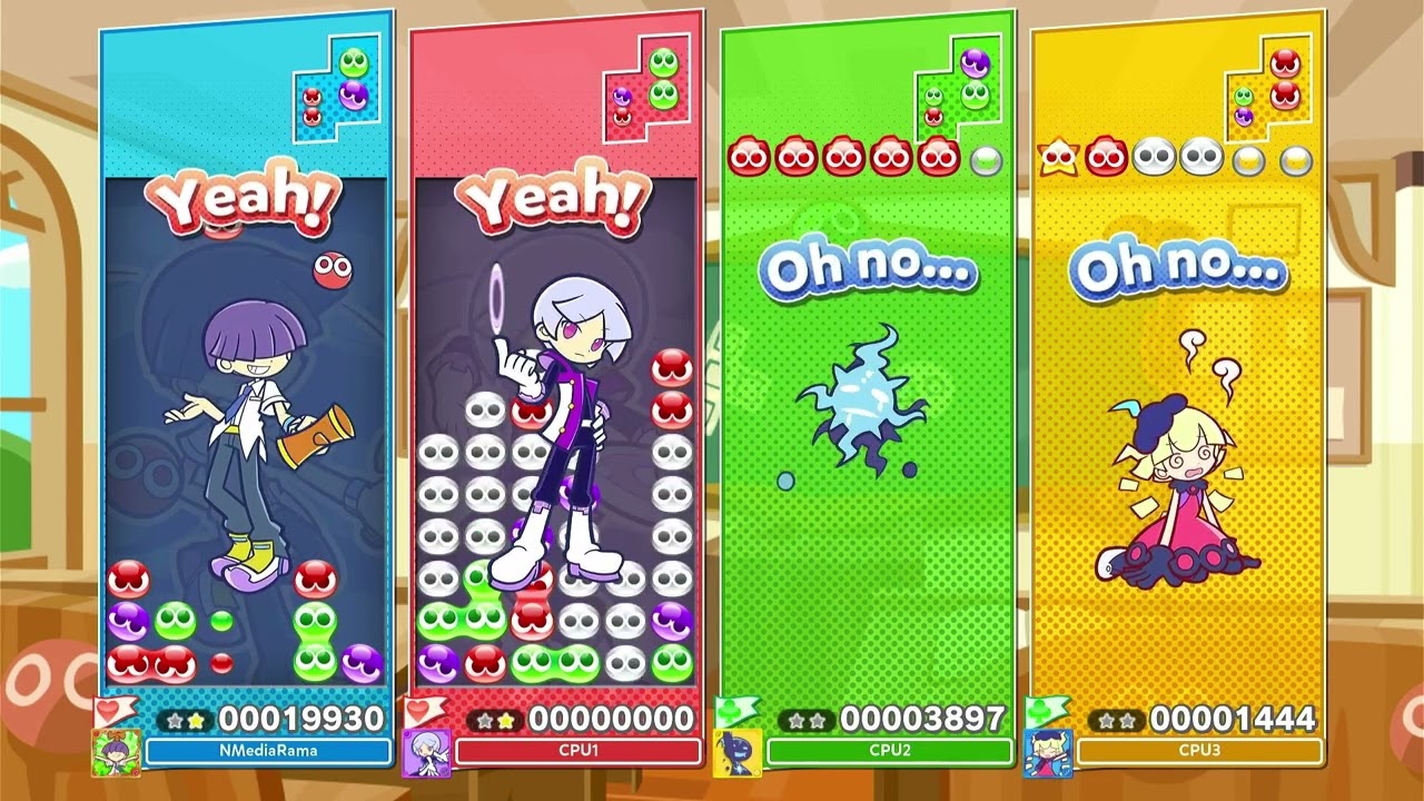 Puyo Puyo Tetris 2 - Versus (Puyo) - Maguro and Tee vs. Ecolo and Marle