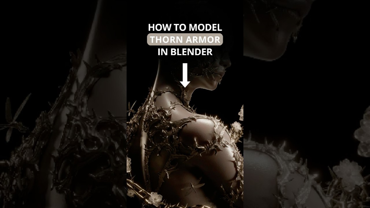 How to Model Thorn Armor in Blender #3d #blender #blender3d #blendertutorial #tutorial #3dart