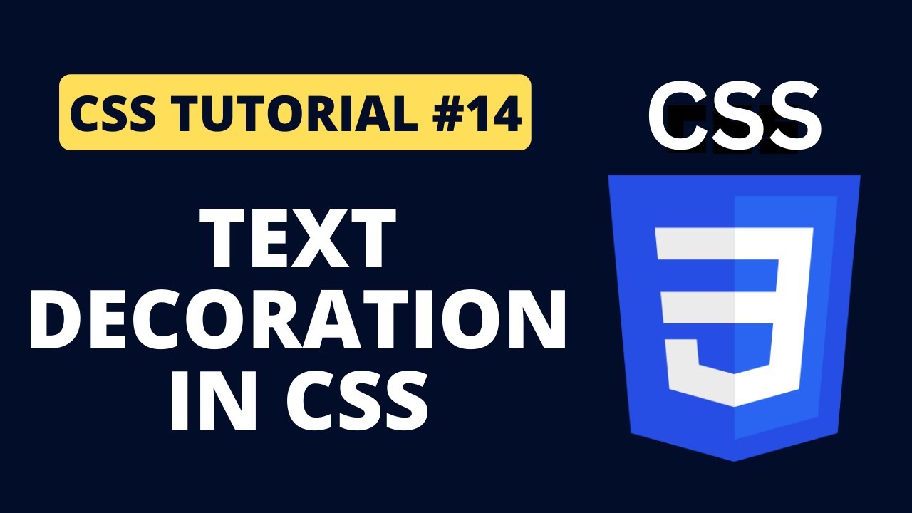 CSS Tutorial #14 - Text Decoration Property in CSS | Programming For Beginners