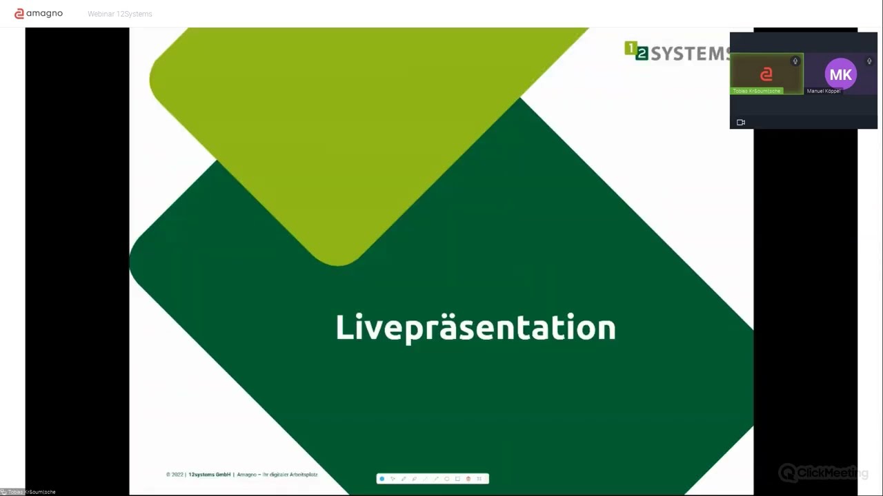 Webinaraufzeichnung - 12systems GmbH & Amagno GmbH