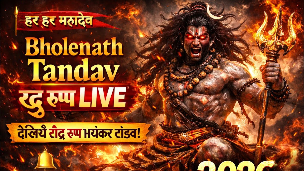 🚩 Bholenath Tandav 🔥 | रुद्र रूप LIVE Darshan | Mahadev Powerful Shiv Tandav 2026 | हर हर महादेव 🚩