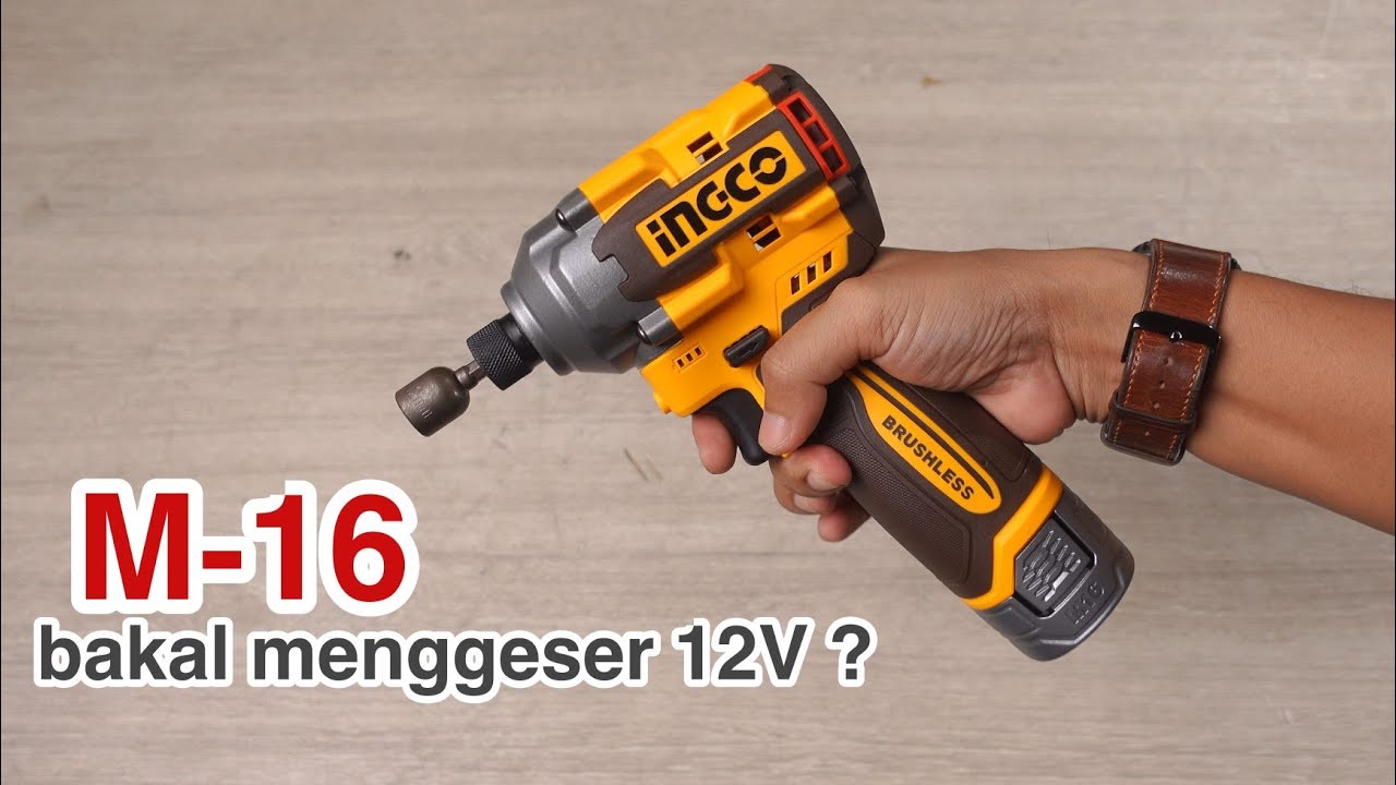Compact bertenaga, bakal mengancam 12V 😎 - INGCO CIRLI16178 M16 CORDLESS BRUSHLESS IMPACT DRIVER 16V