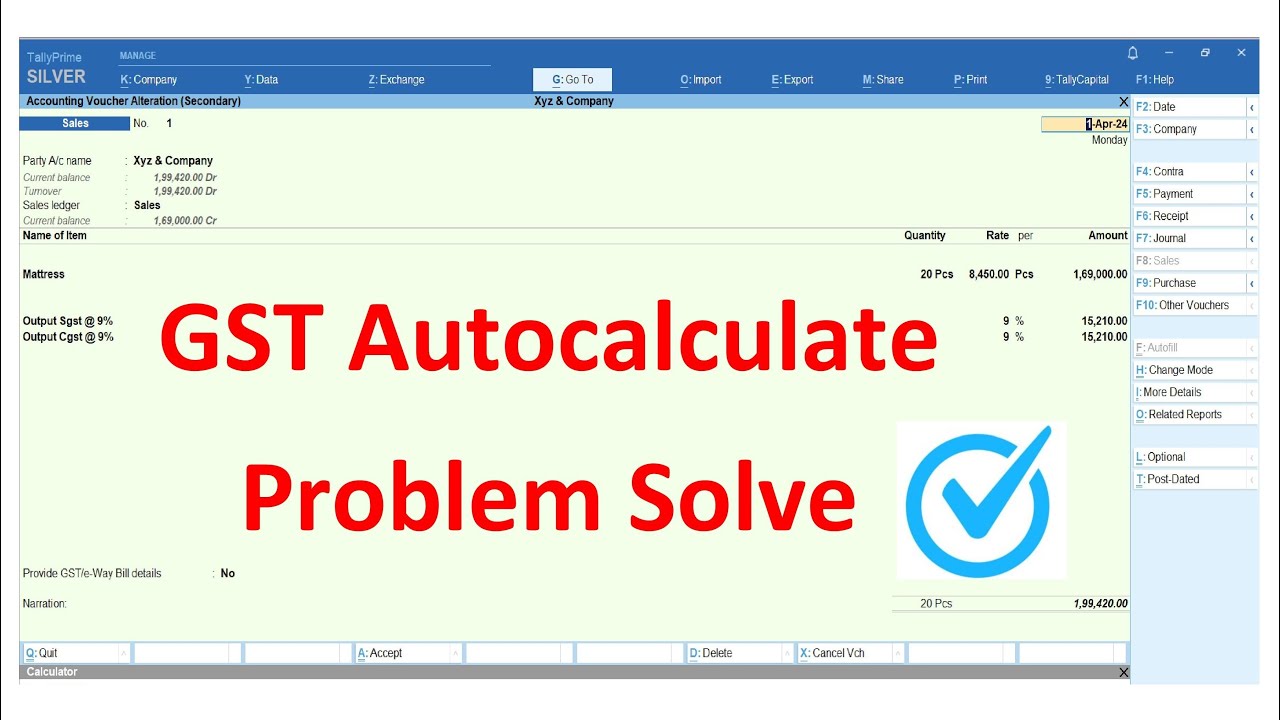 gst auto calculation problem in tally prime | GST not calculating in tally