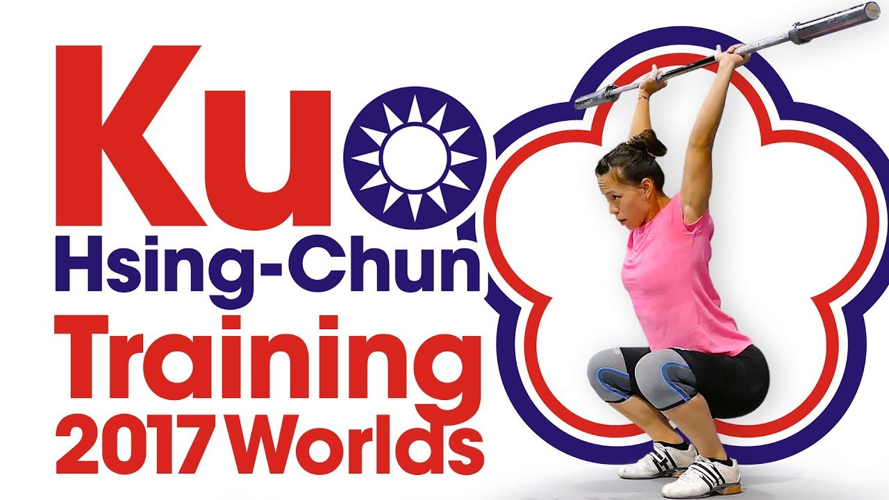 Kuo Hsing-Chun Power Snatch & Power Clean & Jerk Session 2017 World Championships Training Hall
