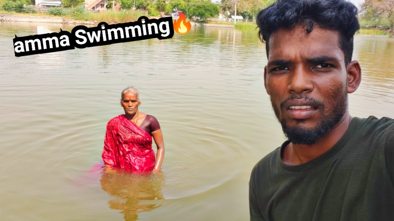 அம்மா நீச்சல் அடிக்க போறாங்க 🏊🏻‍♂️|Village Vlog in Tamil|Idhu Namma Route. #tamil#lifestyle#village