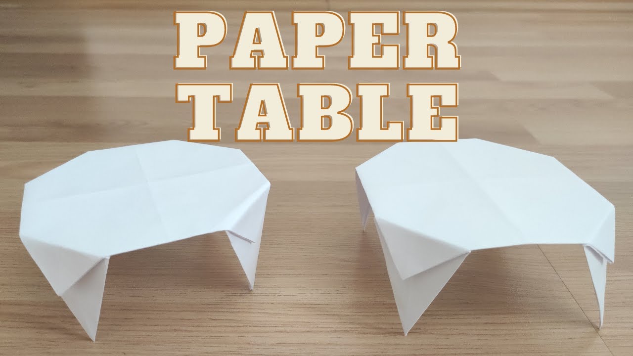 How To Make a Paper Table - Easy Origami Table (Paper Furniture) Making Tutorial -DIY mini table