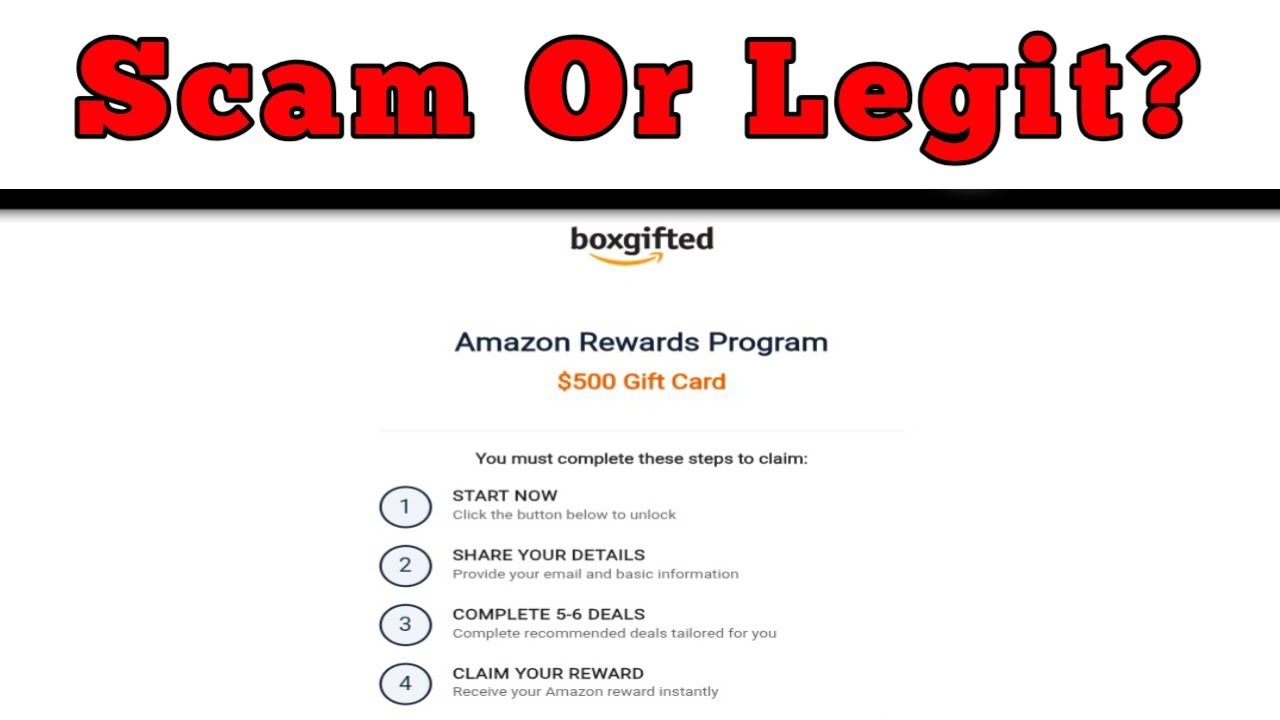 Boxgifted.com Review - $500 Amazon Gift Card Scam  or Legit? master Review 