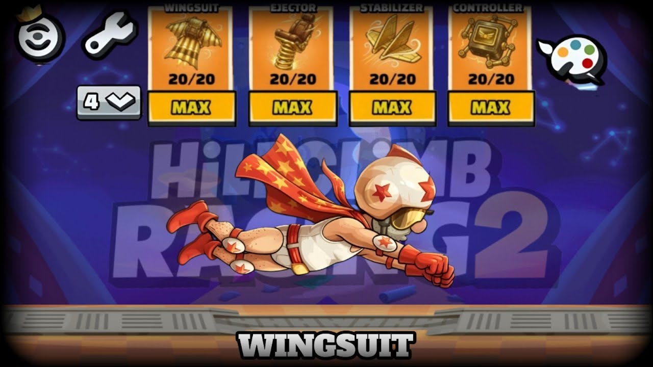 🤩 I PLAY WITH THIS SECRET WINGSUIT IN HILL CLIMB RACING 2 . #hillclimbracing2 #hcr2 