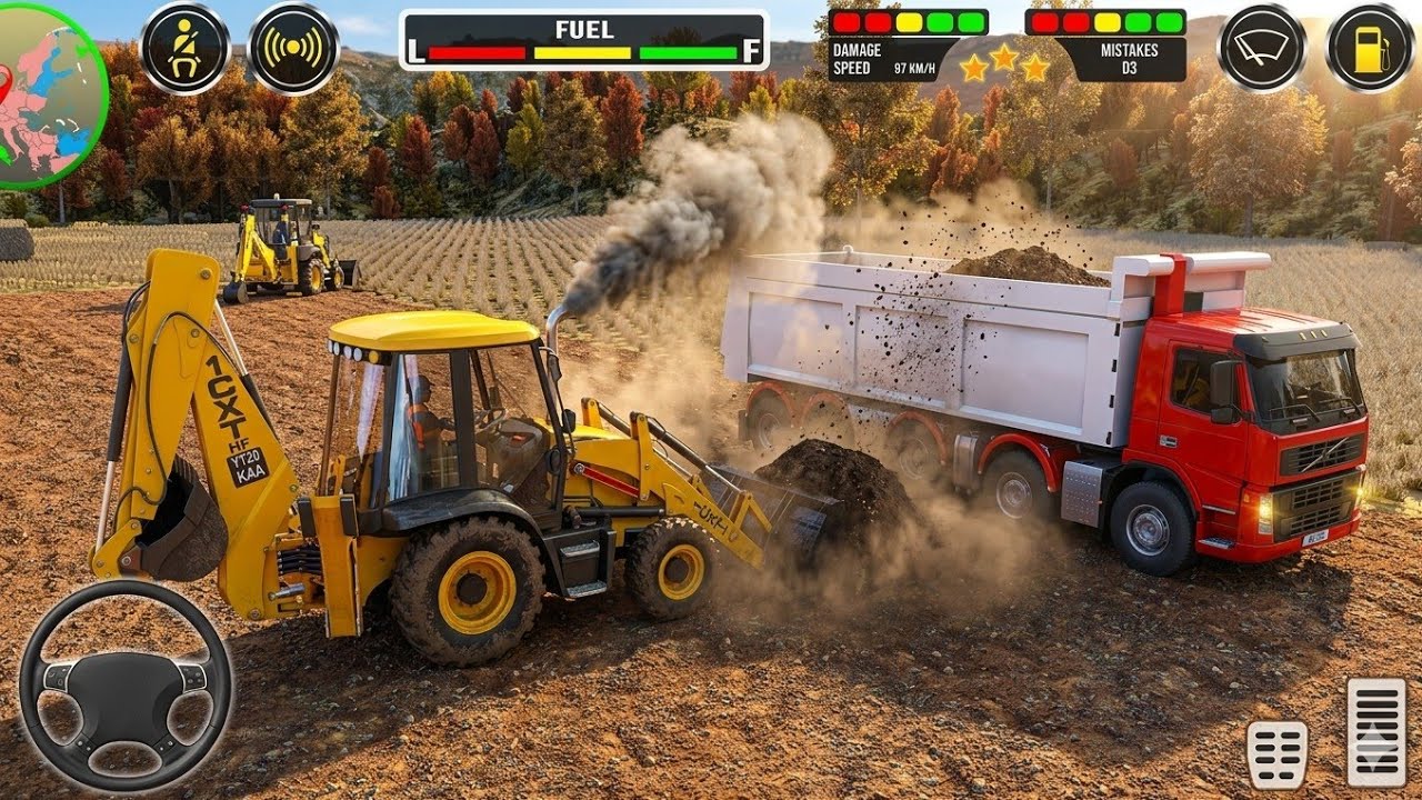 Bridge Construction JCB Game 3D 🏗️ | Construction Vehicles driving | Android Gameplay [Day - 2]