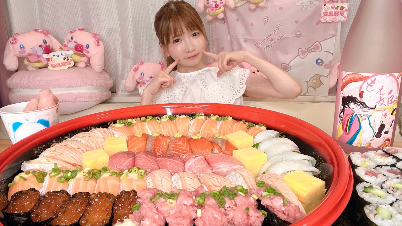 【大食い】おすし出前お鮨【もえあず】