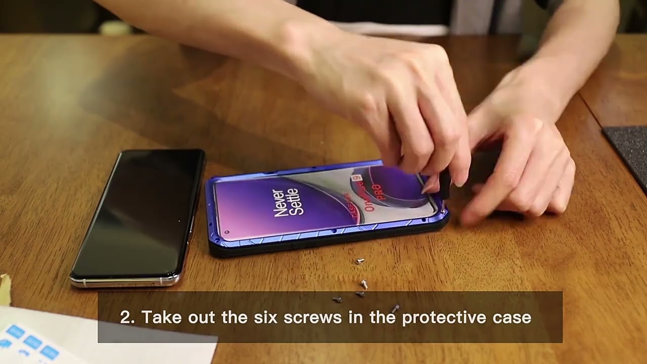 Capa De Telefone De Metal De Alum&iacute;nio Duro, Capa de Prote&ccedil;&atilde;o Resistente, Vidro Temperado