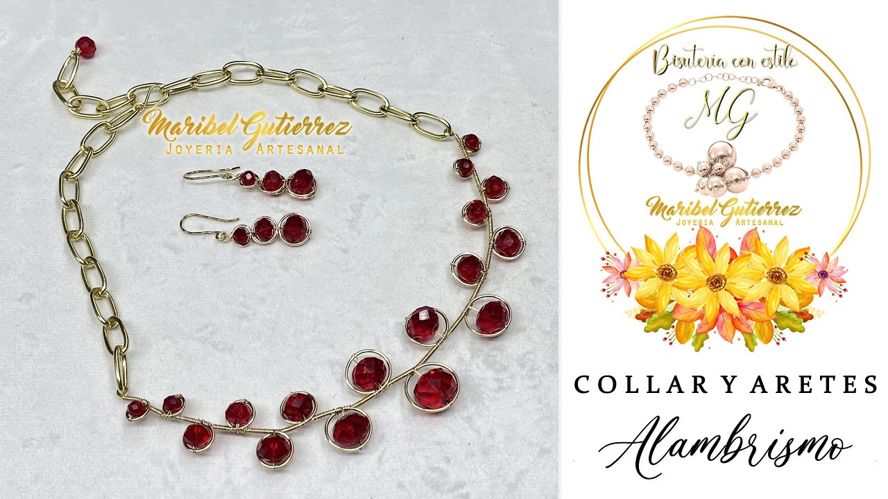 COLLAR Y ARETES 📿 | Collar y Aretes en Alambrismo