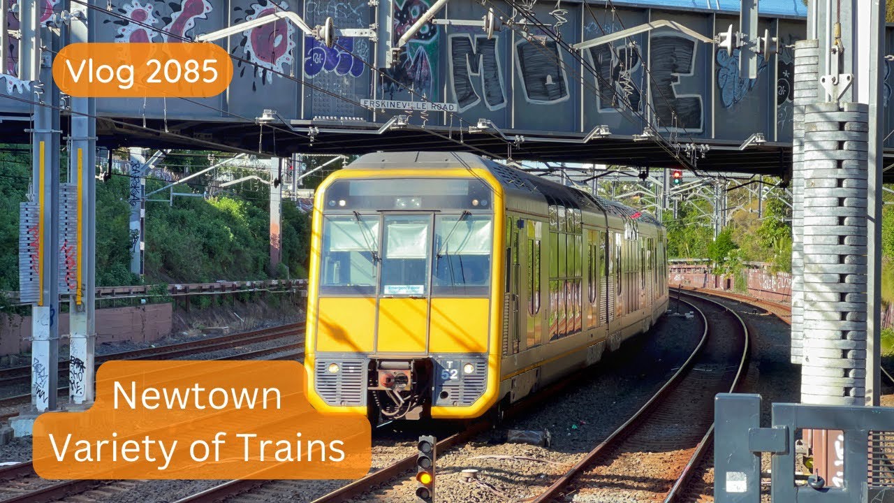 Sydney Trains Vlog 2085: Newtown - Variety of Trains