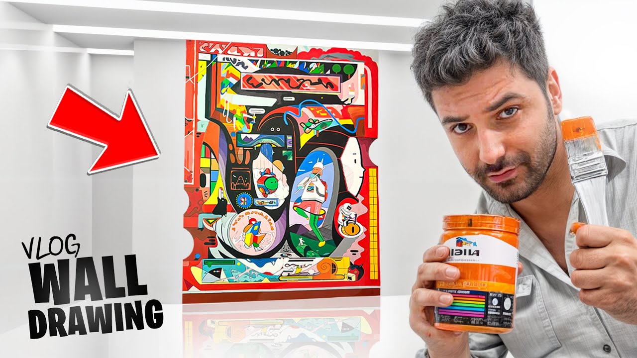 یه ذهن مریض میتونه همچین نقاشی دیواری بکشه 😨 Vlog Wall Drawing