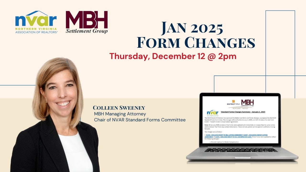 MBH Presents NVAR January 2025 Form Changes