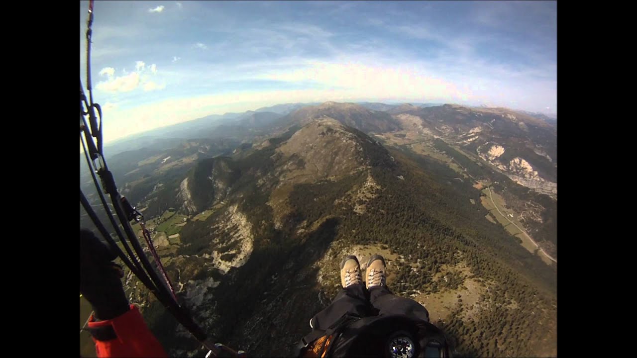 Paragliding from Col de Bleine, near Gr&eacute;oli&egrave;res, France