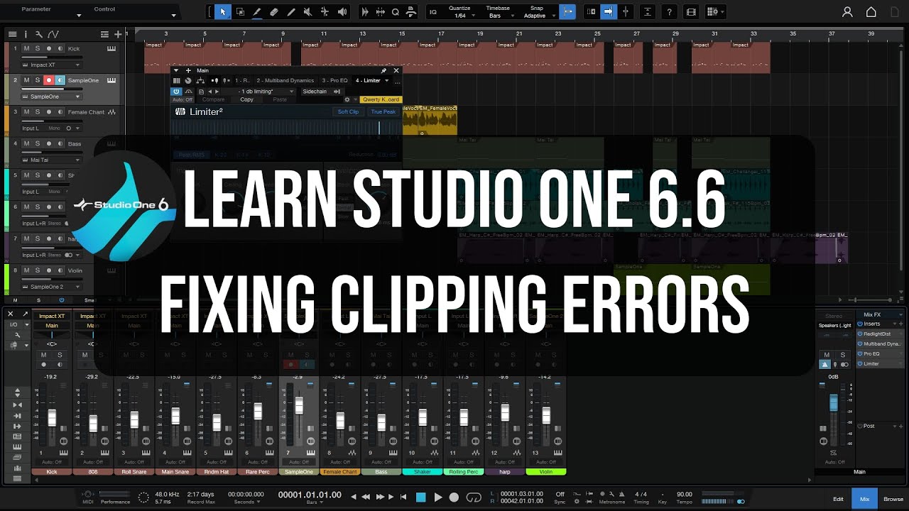 Learn Studio One 6.6  |  Get Rid of Clipping Errors!