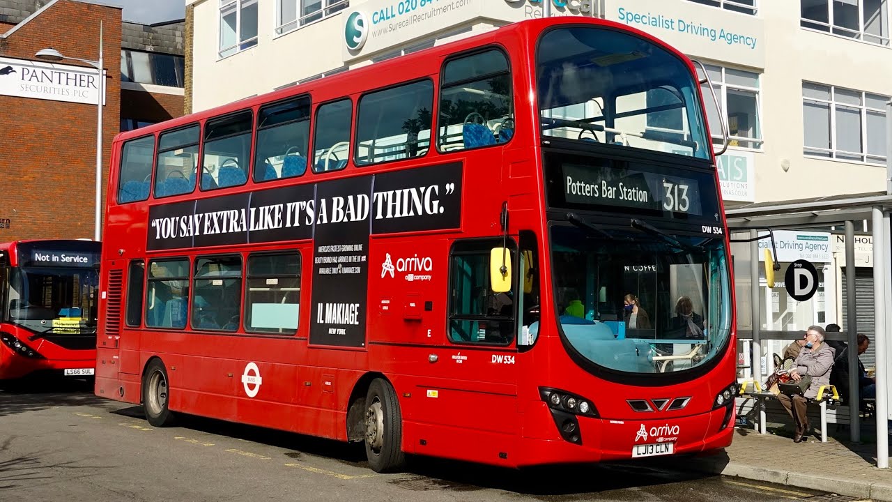 London Bus Route 313 - Chingford to Potters Bar - Subtitles