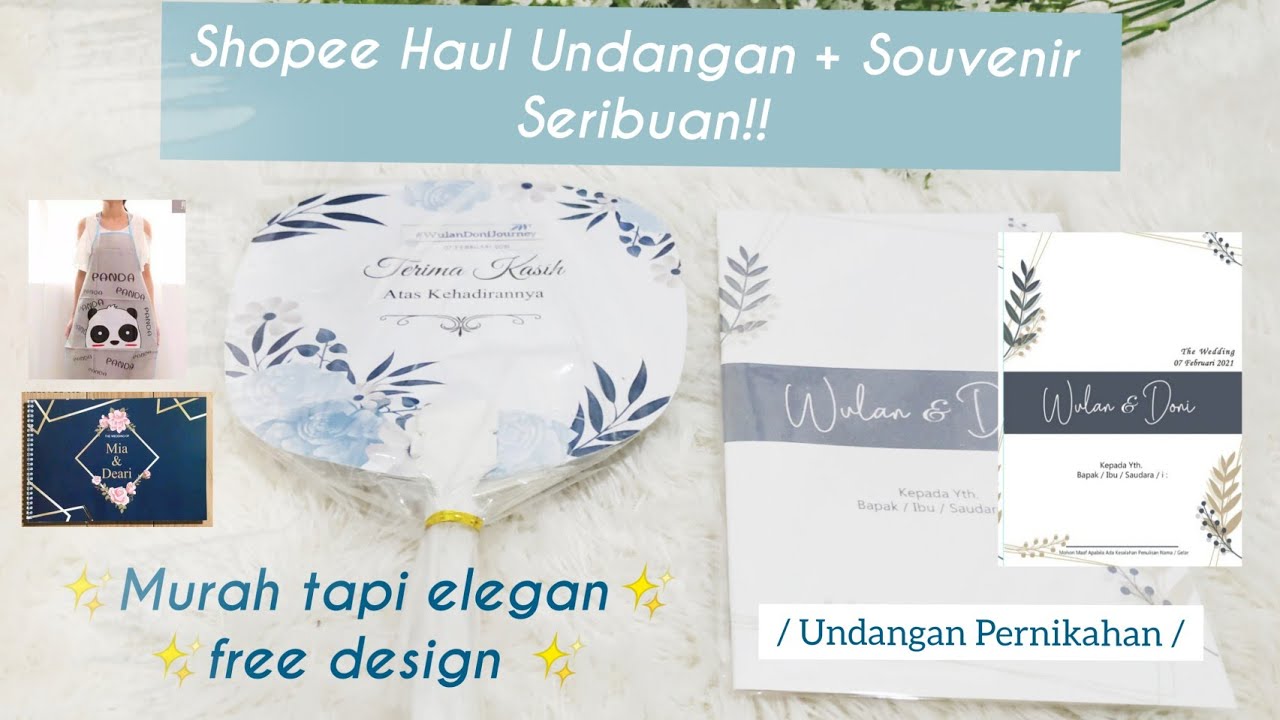 Shopee Haul Undangan Pernikahan dan Souvenir ( Harga Seribuan : Murah Tapi Elegan)
