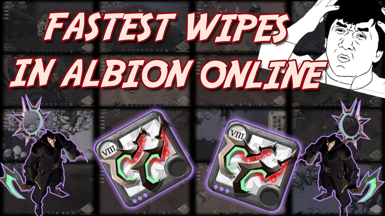 Fastest wipes in Albion Online - 8 minutes of disintegrating people in less then 0.5 sec