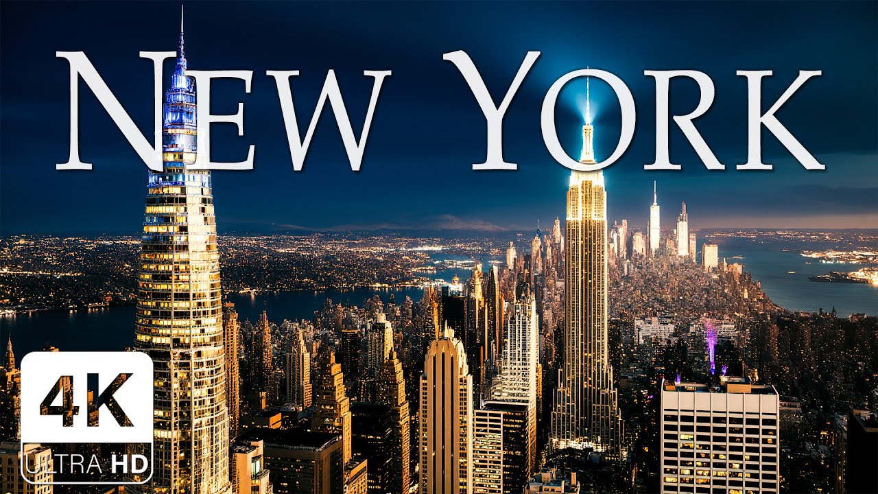 New York 4K Ultra HD 🗽 Relaxing Piano Music & Beautiful Scenic Views | Stress Relief