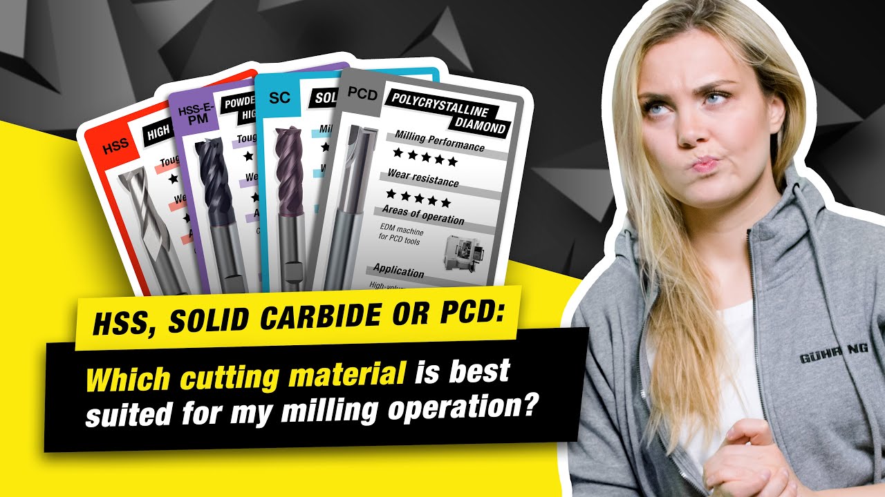 HSS, solid carbide or PCD: Which cutting material is best suited for my milling operation?